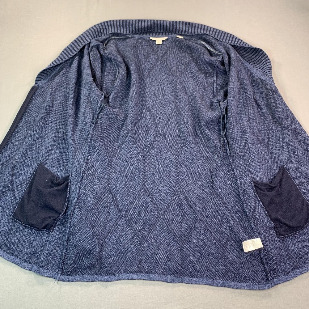 Royal Robbins Sweater Cardigan Womens L Blue Geometric Full Zip Shawl Collar - Picture 5 of 16